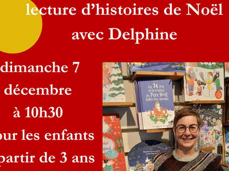 Lecture d'histoires de Noël avec Delphine
