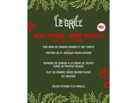 Soirée – Saint-Valentin au restaurant Le Grill
