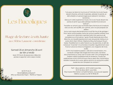 Stage de lecture à voix haute