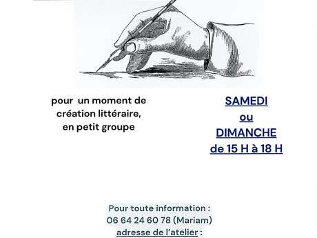 Ateliers d'écriture fiction