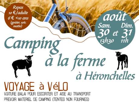 Camping à la ferme et voyage à vélo