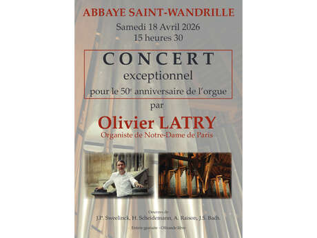 Concert des 50 ans de l'orgue de l'abbaye St Wandrille