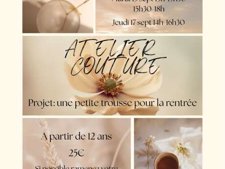 Atelier couture d'une trousse