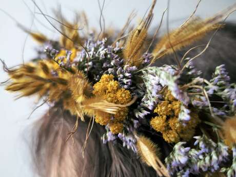 Atelier couronne de fleurs