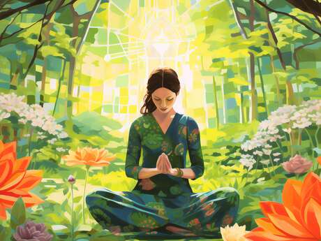 Yoga dans le jardin