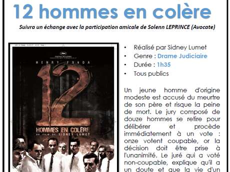 CINÉ DÉBAT - 12 hommes en colère