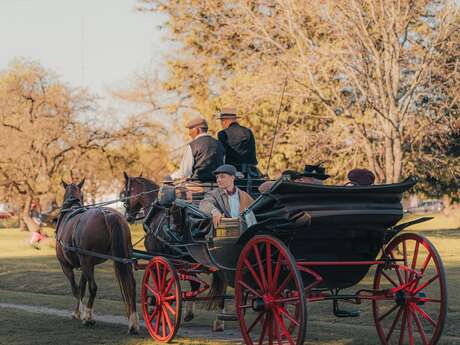 La Calèche de Noël accompagnée du Père Noël