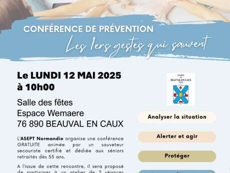 Conférence de prévention : les 1er gestes qui sauvent