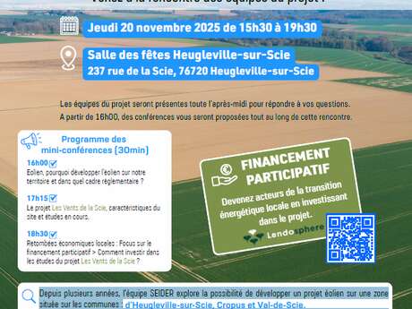 Permanence informations projet éolien, les vents de la Scie