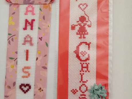 Atelier Point de croix sur canevas