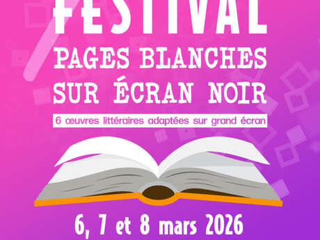 Festival Pages blanches sur écran noir