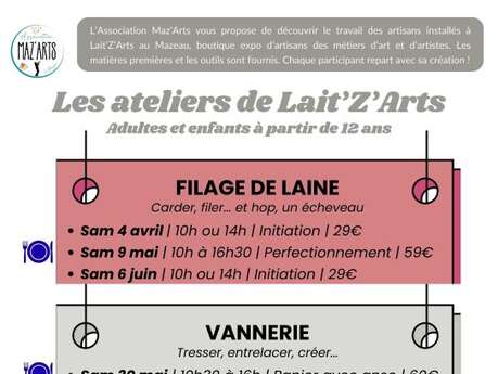 Les ateliers de Lait'Z'Arts - Filage de laine