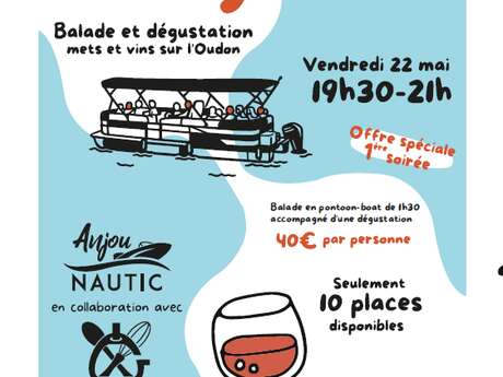 Black boat night - croisière apéritive sur l'Oudon