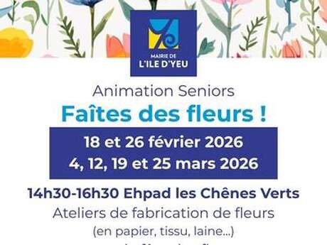 Animation Seniors : Faîtes des fleurs