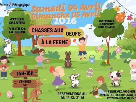 Chasse aux oeufs à la ferme