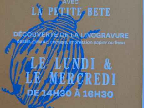 Atelier découverte de la linogravure avec la Petite Bête