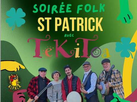 Soirée Folk St Patrick avec Tekitoa