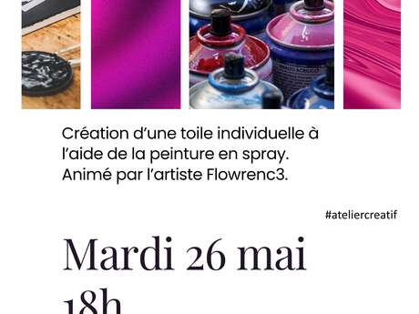 Atelier créatif : toile à la peinture en spray