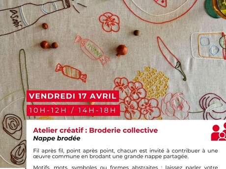 Atelier créatif : broderie collective