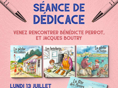 Séance de signature des livres de Bénédicte Perrot