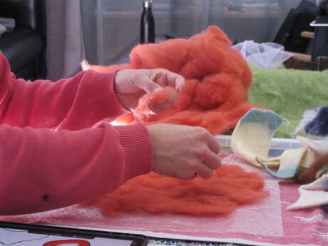 Atelier Feutre foulé à la Ferme d'Emilie
