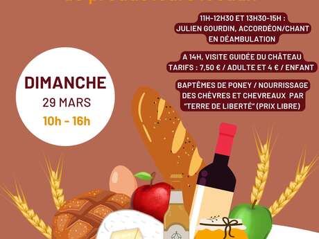 Marché de producteurs locaux au Château de Courtanvaux