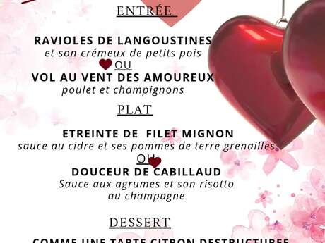 Menu St Valentin