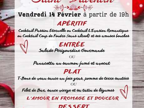 Menu St Valentin