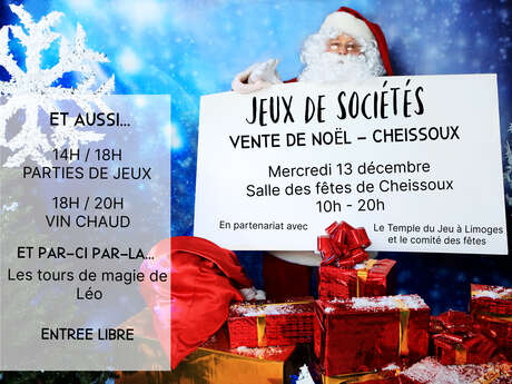 Jeux de société et vente de Noël