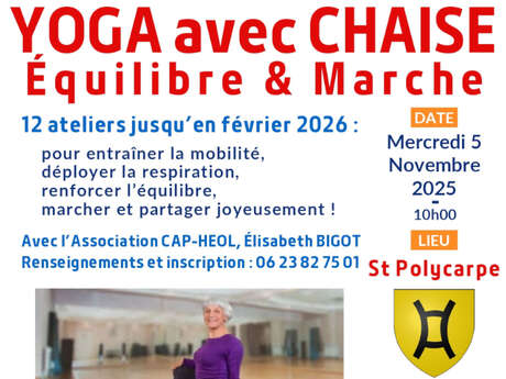 YOGA AVEC CHAISE POUR LES SENIORS