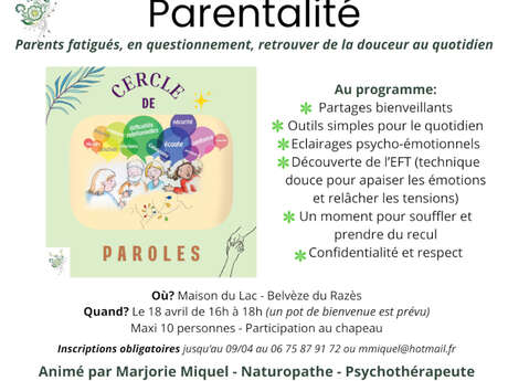 CERCLE DE PAROLES- PARENTALITÉ