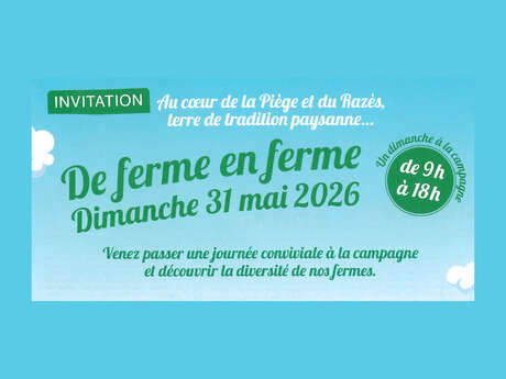 DE FERME EN FERME PIÈGE, LAURAGAIS, RAZÈS 2026 - LE JARDIN BIO DIVERS