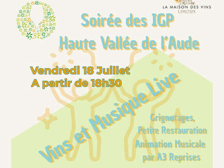 SOIRÉE DES  IGP HAUTE VALLÉE DE L'AUDE