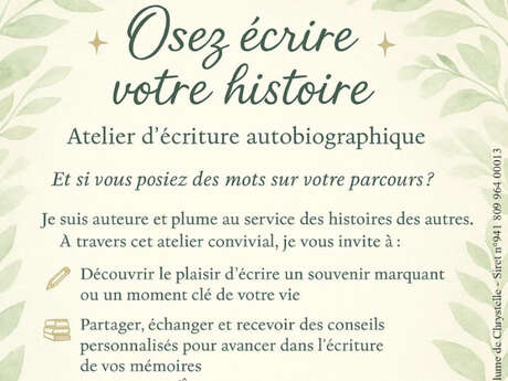 OSEZ ÉCRIRE VOTRE HISTOIRE OSEZ ÉCRIRE VOTRE HISTOIRE