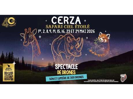 Spectacle de drones au parc zoologique du Cerza