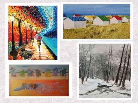 Exposition d'Yveline Lemercier, Guy Bocquin, Colette Thatchr et Jacqueline Voisin au Village Fromager - Livarot