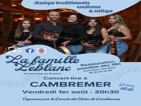 Concert-live la Famille LEBLANC  à  Cambremer