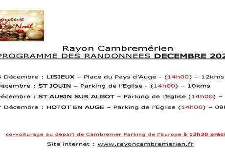 Randonnée du Rayon Cambremérien à Saint Aubin sur Algot