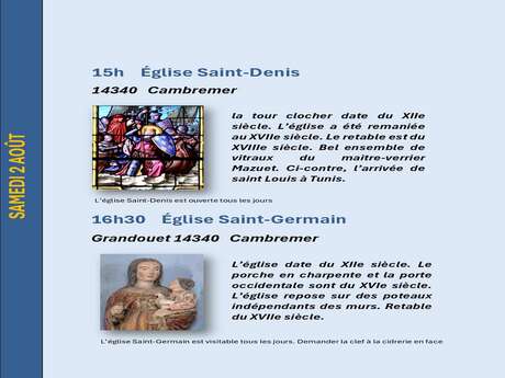APEPA : Circuit visite de l'église Saint-Denis à  Cambremer