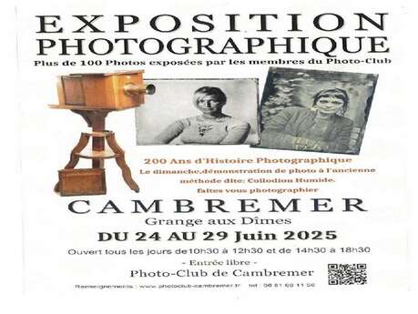 Exposition du photographique  à la Grange aux dîmes du 24 au 29 juin 2025