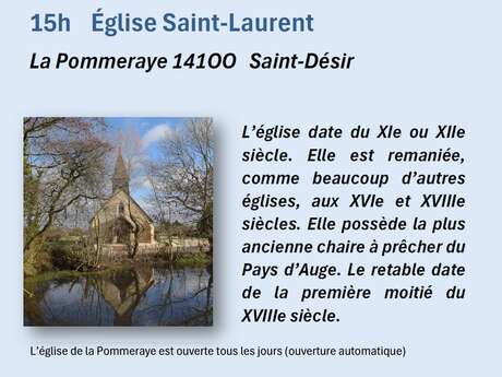 APEPA : Visite de l'Eglise Saint-Laurent de la Pommeraye