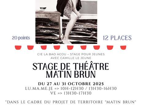 Stage Théâtre jeunesse avec la Compagnie La Bao Acou