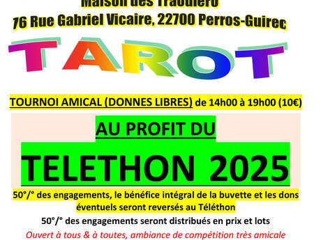 Tournoi de tarot au profit du Téléthon