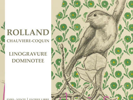 Linogravure dominotée - Rolland Chauvière-Coquin