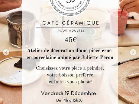 CAFÉ CÉRAMIQUE pour adultes chez Suzy & Jackie