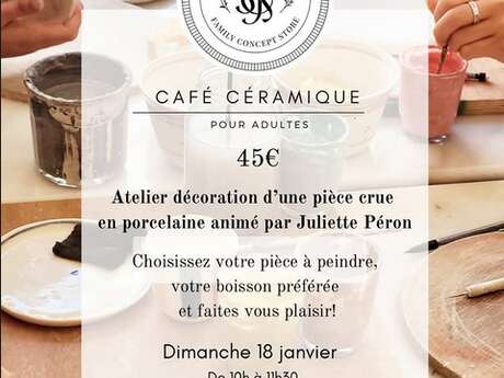 CAFÉ CÉRAMIQUE pour adultes chez Suzy & Jackie