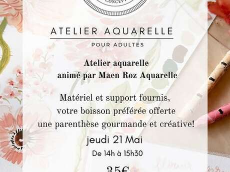 ATELIER AQUARELLE pour adultes chez Suzy & Jackie
