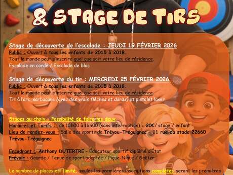Stage escalade et découverte du tir