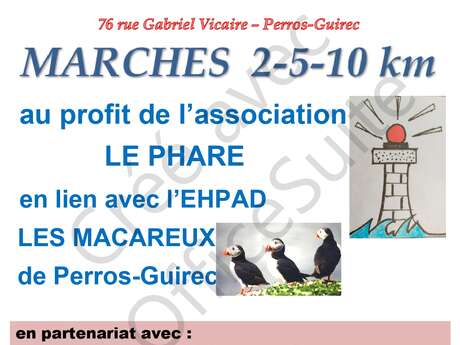Marche 2-5-10 km au profit de l'association "Le Phare" le 11 octobre 2026 en partenariat avec Les Amis de la Côte de granit Rose