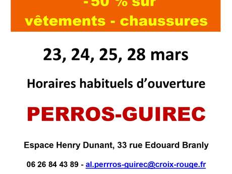 Croix Rouge française: Opération spéciale - 50% sur vêtements et chaussures